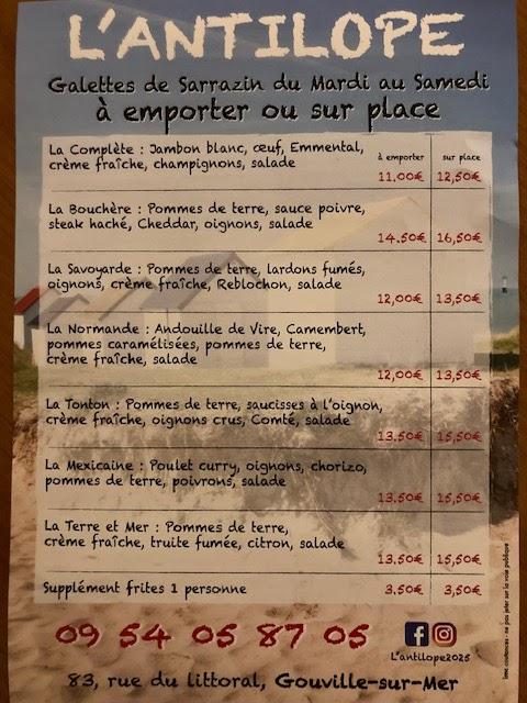 L'Antilope, café, crêperie, brasserie - Menu Image 1